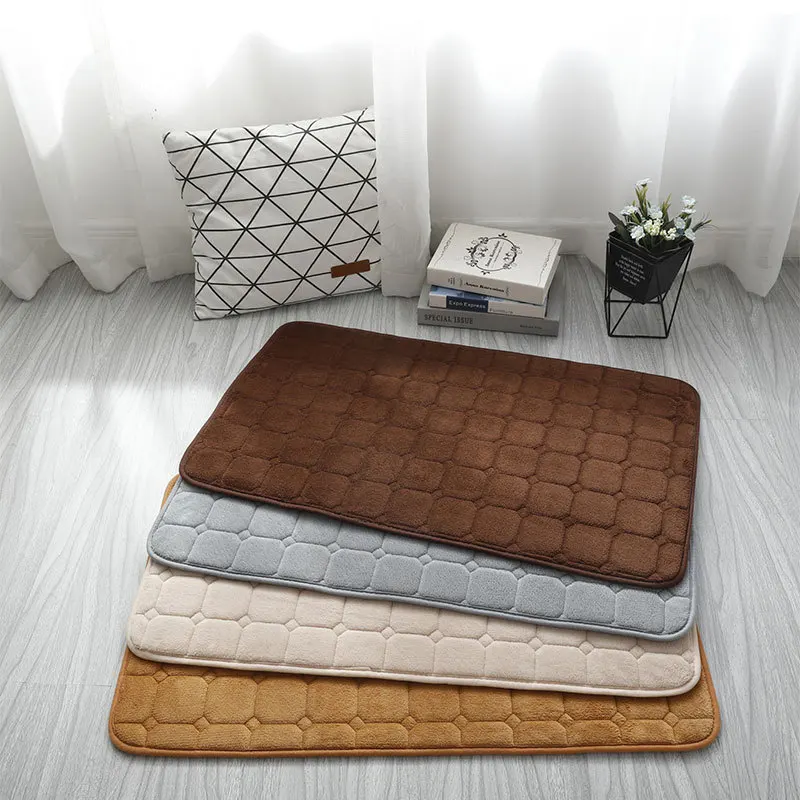 Бархатный нескользящий коврик для ванной из пены с эффектом памяти|Ковер| |