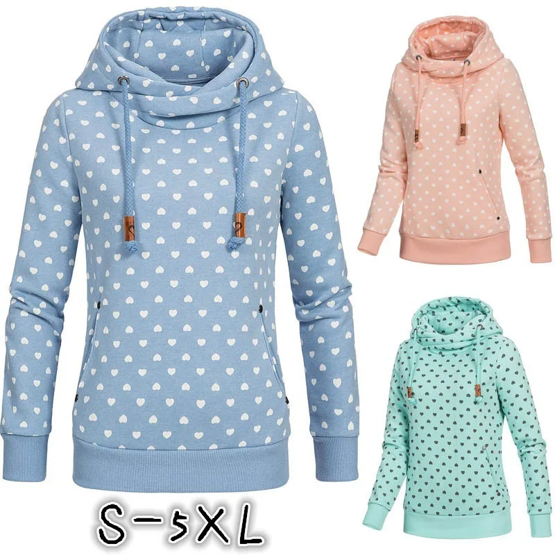 Женская Повседневная Толстовка в горошек с капюшоном размеры до 5XL | одежда