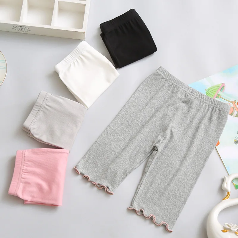 

Girls' five-point pants summer thin children's modal pants baby leggings big children's pants