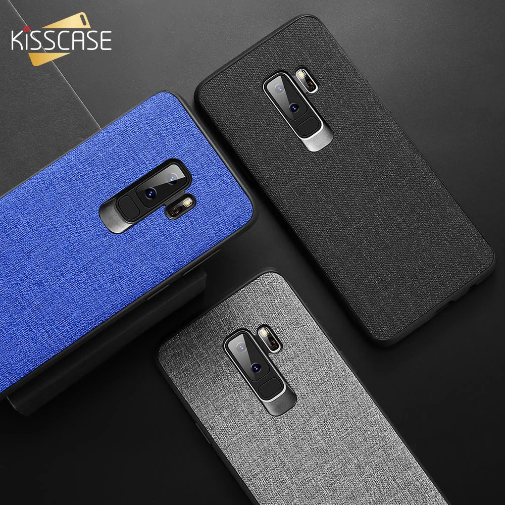 KISSCASE тканевый кожаный чехол для samsung Galaxy S8 S9 плюс S7 Edge Note 9 8 телефона A6 A7 A8 A9 J4 J6 J8 2018