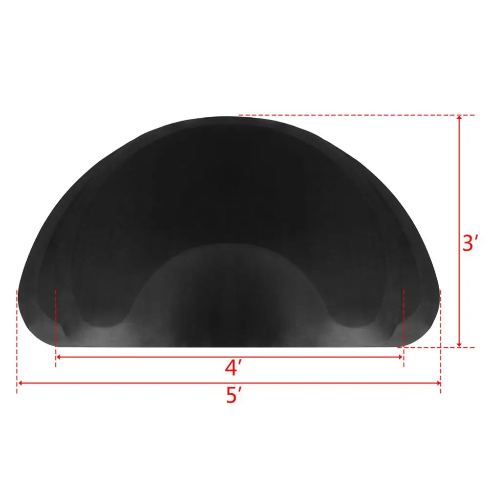 

Beauty Salon Barber Semicircle Anti-fatigue Salon Mat Pad Cushion Black