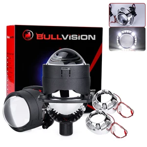 2 5 inch bi led projector lenses for led headlights 25000lm 90w h1 h4 h7 9005 9006 hb3 hb4 high beam low beam car accessories free global shipping