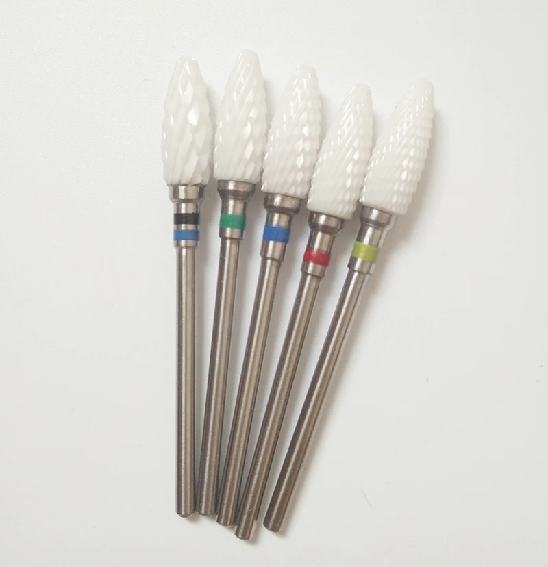 50 шт. керамические насадки для маникюра 3/32 дюйма|nail file drill bit|manicure machineceramic flame bit |