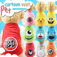 cartoon dog shirt cheap dog clothes for small dogs summer chihuahua tshirt puppy vest yorkshire terrier shih tzu pet clothes