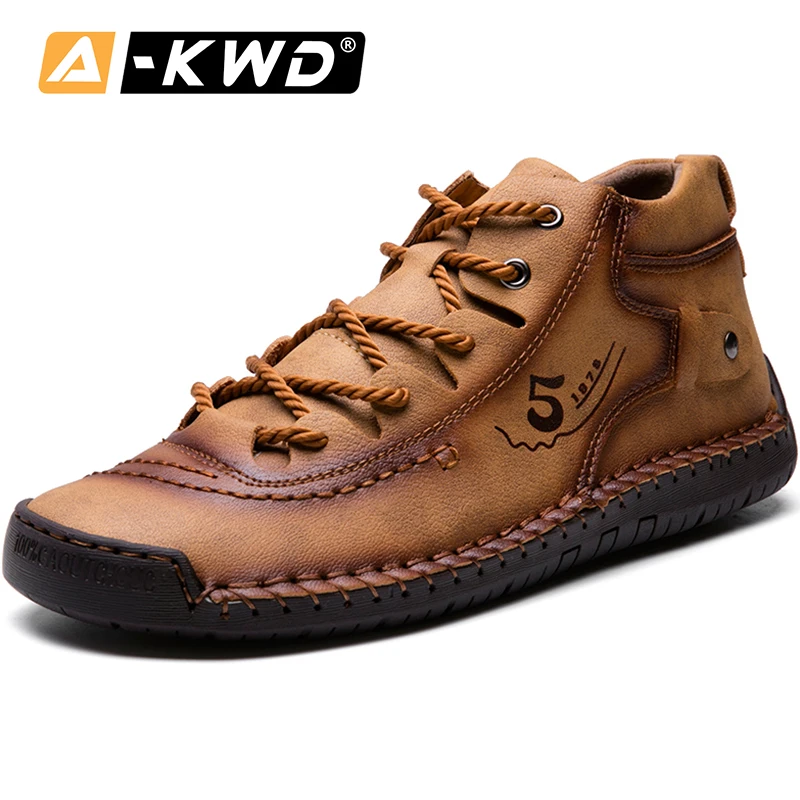 

Fashion Handmade Men Luxury Shoes Heren Schoenen Leer High Top Sneakers Light Man Shoe Outdoor Casual Pu Lether Shoes Men 38-48