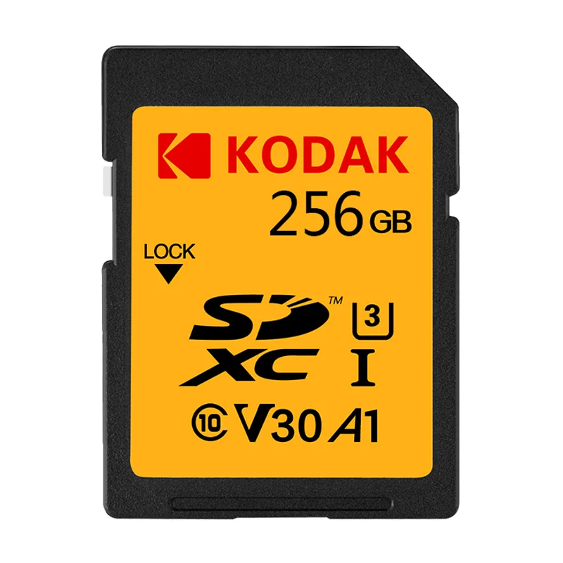 256GB U3 V30 Sd-карта Kodak 64 Гб карта памяти 128 ГБ SDXC U3/U1 V30/V90 carte sd для sony Canon Nikon micro SLR цифровая камера cartao de memoria - Емкость: 256GB U3 V30