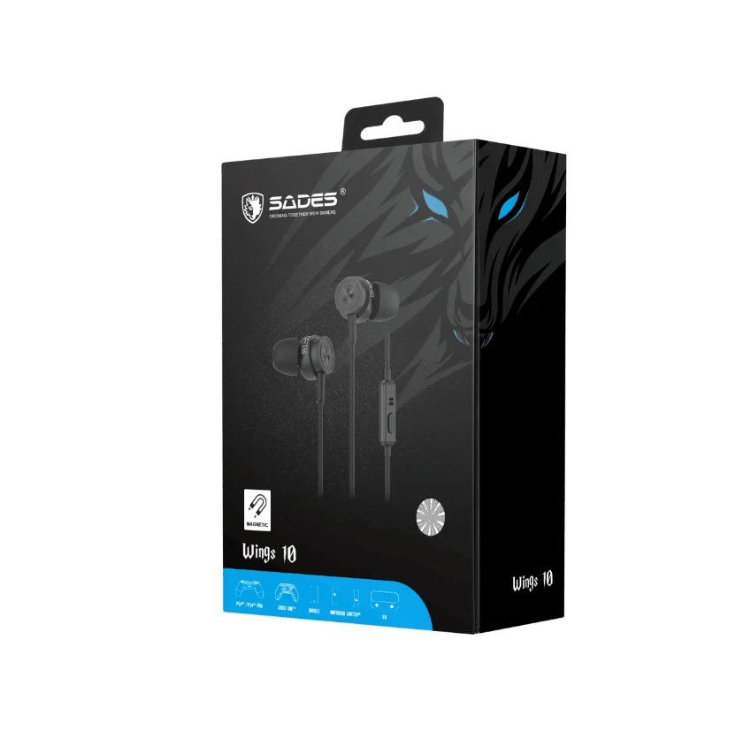 

SADES Wings 10 Wired Earbuds Immersive Game Sound Clear Mic For PS4 / XBOX ONE / Mobile / VR / Nintendo Switch / Mac