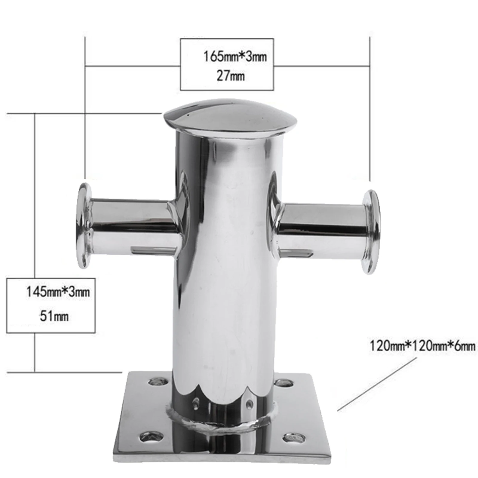 

Heavy Duty Single Mooring Bitt Cross Bollard Cleat Marine Replacement 1piece