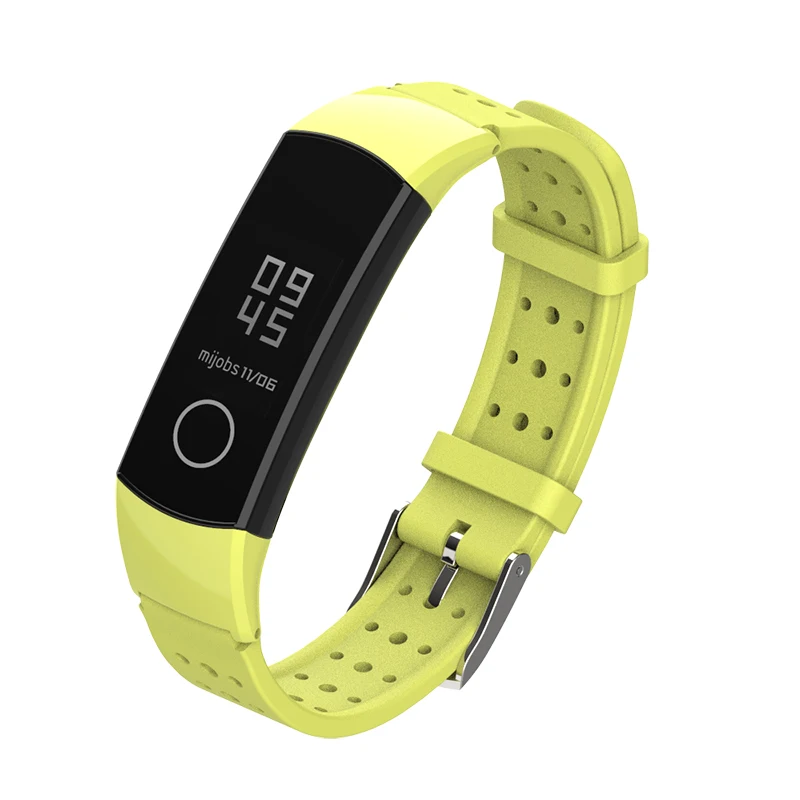 Mijobs для huawei honor 4 ремешок для honor band 4 Ремешок Браслет умные аксессуары ТПУ силиконовый ремешок браслет часы замена - Цвет: grass green