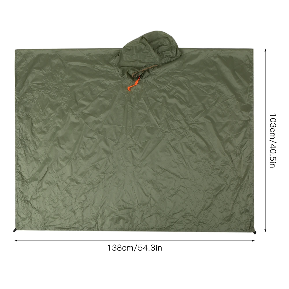 Водонепроницаемый дождевик-пончо ультралегкий дождевик с капюшоном нейлоновый