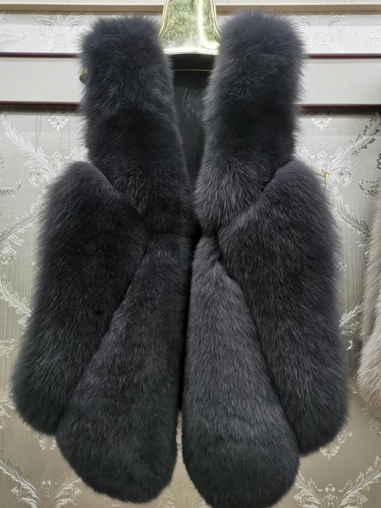 New real fox fur vest multi color winter women's fur coat long fur women's coat can be customized wholesale and retail