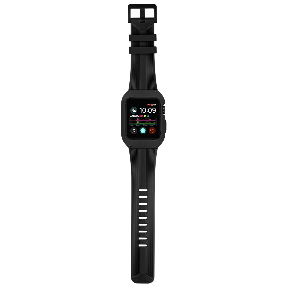 Силиконовый ремешок для часов TPU чехол для часов Apple Watch Series 4 44 мм Полная рамка Защита экрана для IWatch Series 4 44 мм ремешок для часов