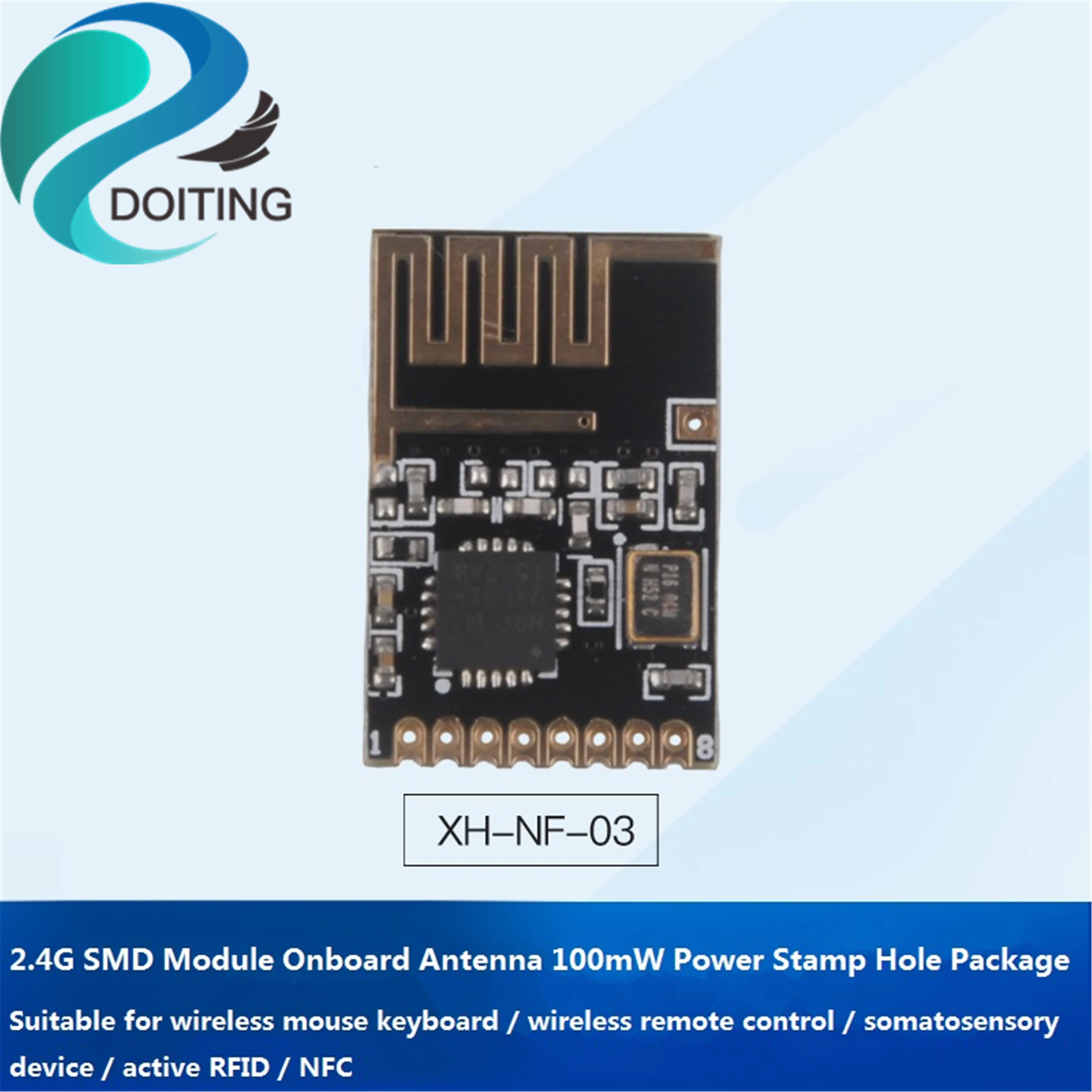 DOITING 2 4G патч беспроводной Wifi модуль XH NF 03 бортовой антенной SPI интерфейс IoT 100mW