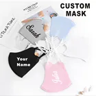 Индивидуальное Имя, детская маска для лица, индивидуальное имя гостей на свадьбу, многоразовая маска, регулируемые маски для взрослых
