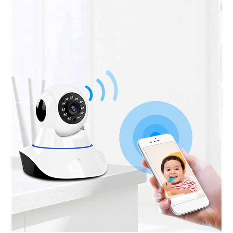 

1080P HD Wireless WiFi Security Camera Indoor Home Surveillance Camera 3 Antennas, Office Monitor