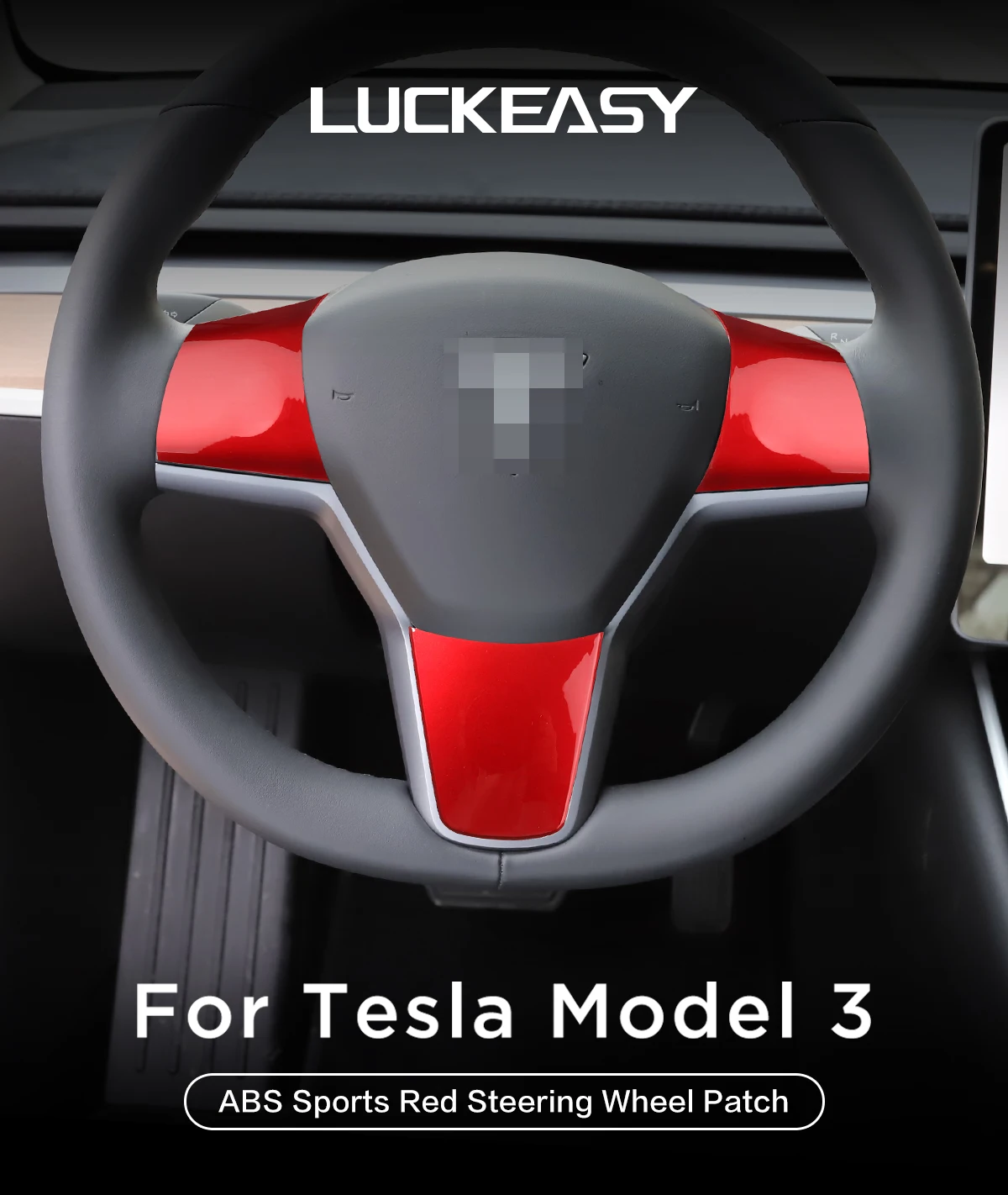 LUCKEASY для Tesla Model 3 Автомобильное рулевое колесо декоративная заплатка model3 2021 ABS