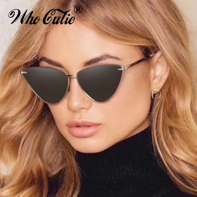 Женские солнцезащитные очки WHO CUTIE Винтажные Солнцезащитные в стиле ретро с