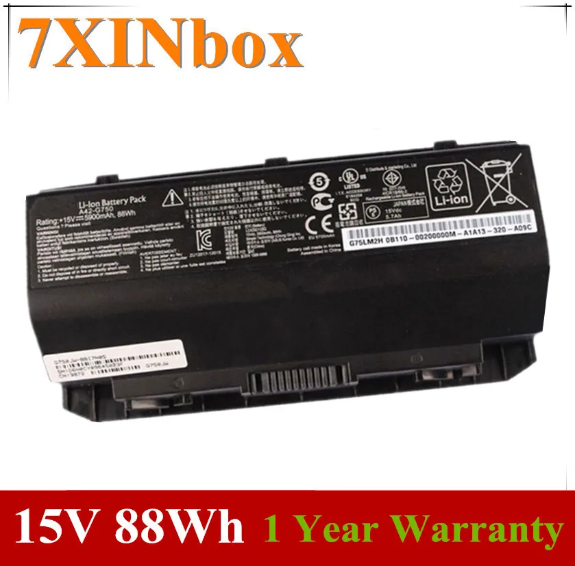 Аккумулятор 7XINbox 15 в 88 Вт/ч A42 G750 ROG G750JM G750JS G750J G750JW G750JH G750JX G750JZ|laptop battery|battery for asuslaptop