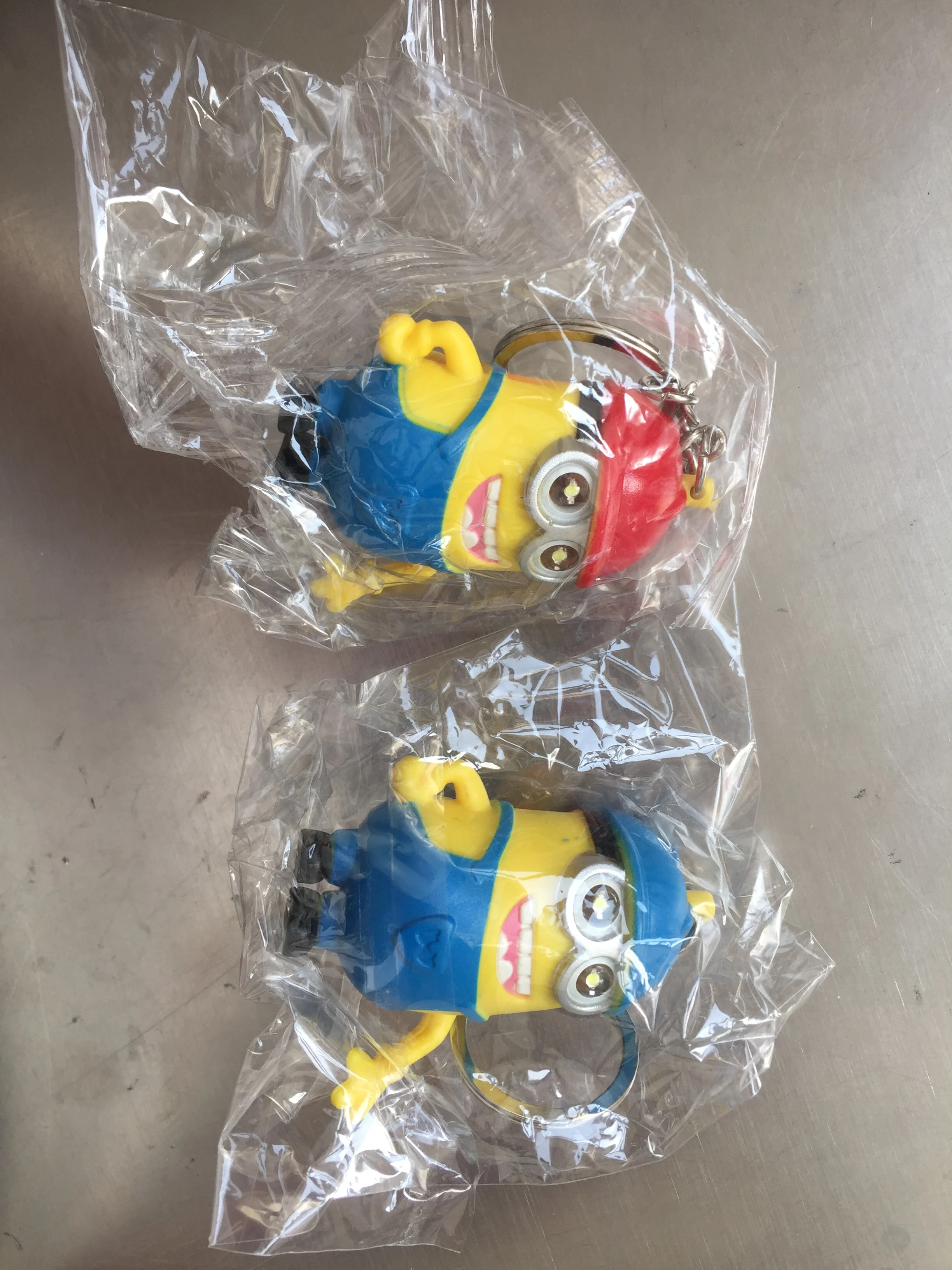 Новое поступление 3D светодиодный брелок для ключей talk minions absenteism Гадкий я звук брелки с светодиодный фонарик и звук
