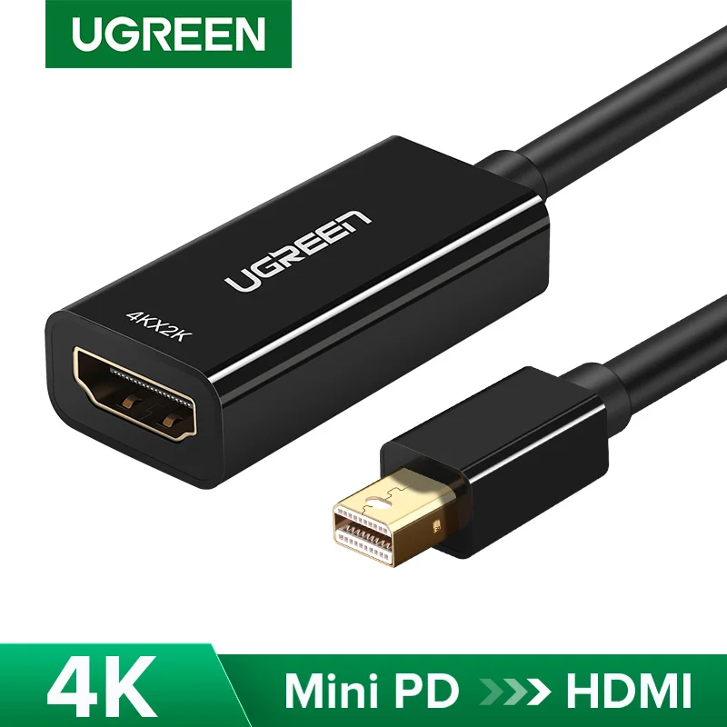 Адаптер UGREEN Mini DisplayPort HDMI переходник DP папа мама адаптер Thunderbolt 2 0 4K x 2K/30Hz HDMI|Кабели