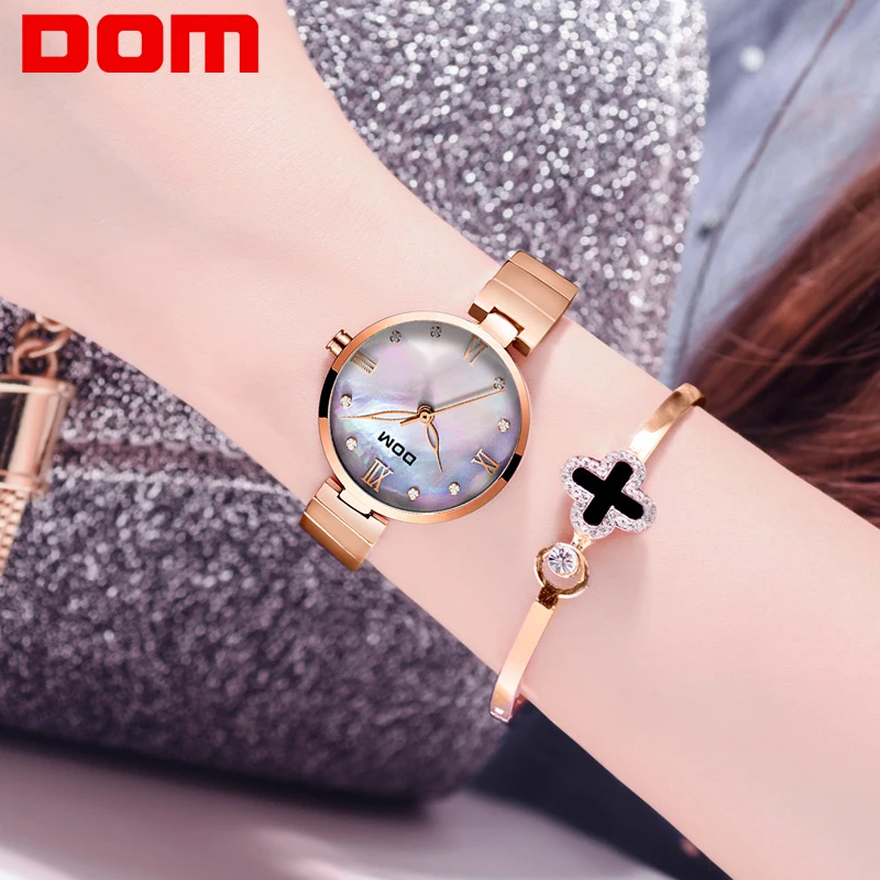 DOM океан серии часы женские повседневные Модные кварцевые Валентина Подарочный