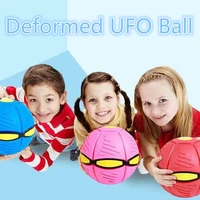 flying ufo flat throw disc ball with led light toy kid outdoor garden beach game childrens sports balls