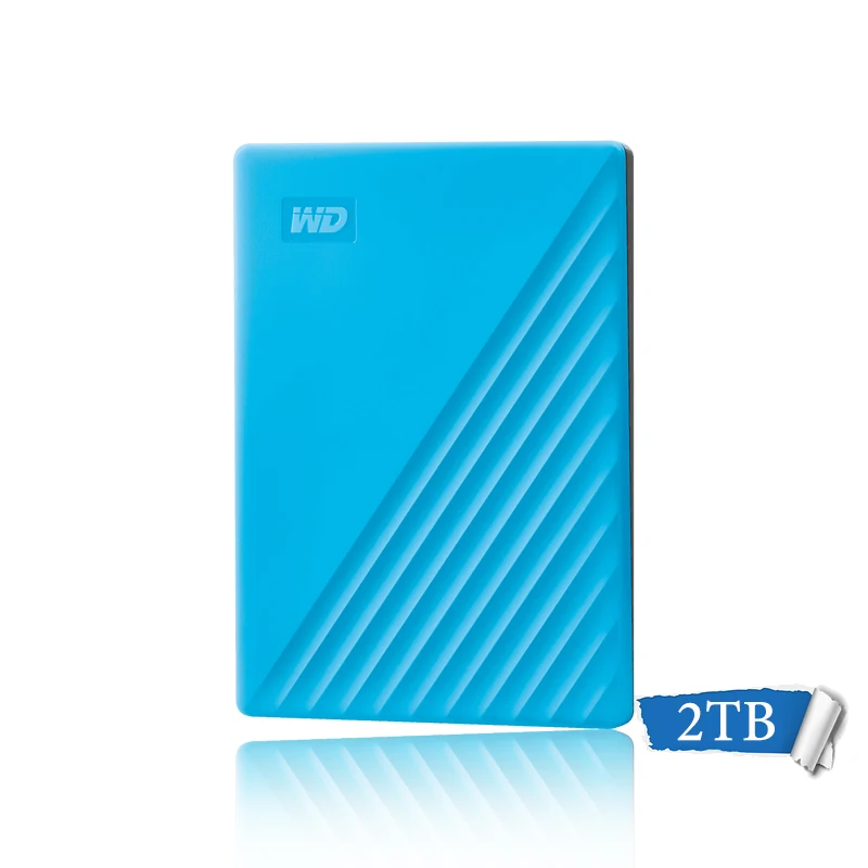 BLUE 2TB WD My Passport внешний жесткий диск HDD 1 ТБ 2 ТБ 4 ТБ портативный 2," HDD 2,5 USB 3,0 256 AES шифрование жесткого диска HD устройство хранения - Цвет: BLUE 2TB
