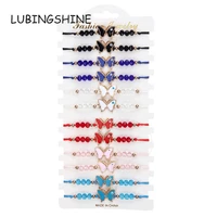 women men 12pcsset butterfly charms seed beads bracelet adjustable rope chain anklets girl kids jewelry gift wholesale