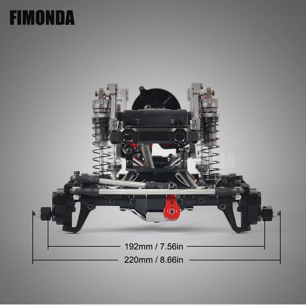 FIMONDA Новый 313 мм 12 3 &quotколесная база обратная передача Алюминий портал ось 1/10 RC Рок