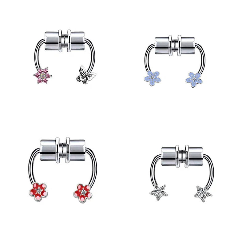 

Fake Piercing Magnetic Nose Ring Stainless Steel For Women Man Punk Nose Piercing Hoop Septum Rings Body Jewelry 2021 New