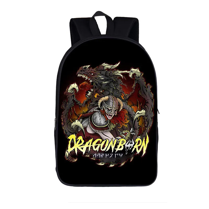 16dragonborn09 Динозавр/Волшебный рюкзак с принтом дракона для подростков, рюкзаки для животных, детские школьные сумки для мальчиков и девочек, школьные сумки, повседневный рюкзак, сумка для книг - Цвет: 16dragonborn09