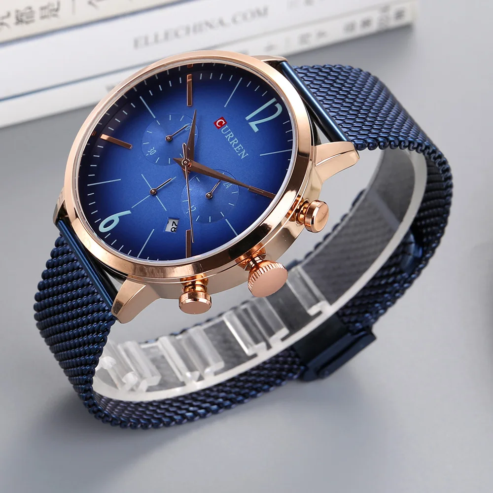 

CURREN 8313 Casual Fashion Waterproof ChronographlStainless Steel Band Business Watche Watches Men Wrist Luxury Quartz