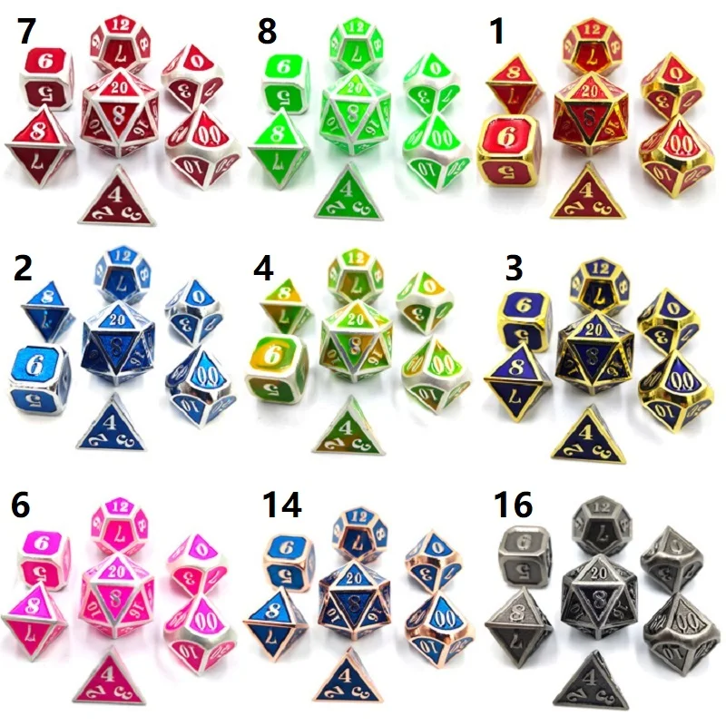 Новое поступление 7 шт./компл. игральные кости DND набор dados rpg dobbelstenen rol