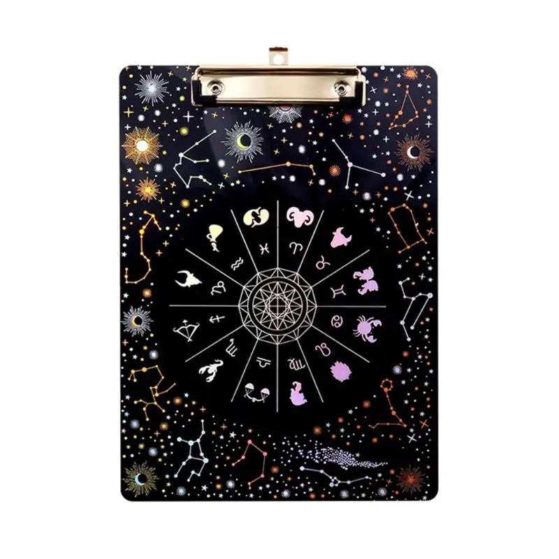 

Creative Starry Sky A4 Clipboard Acrylic File Folder Writing Pad Document Holder School Office Supplies Stationery