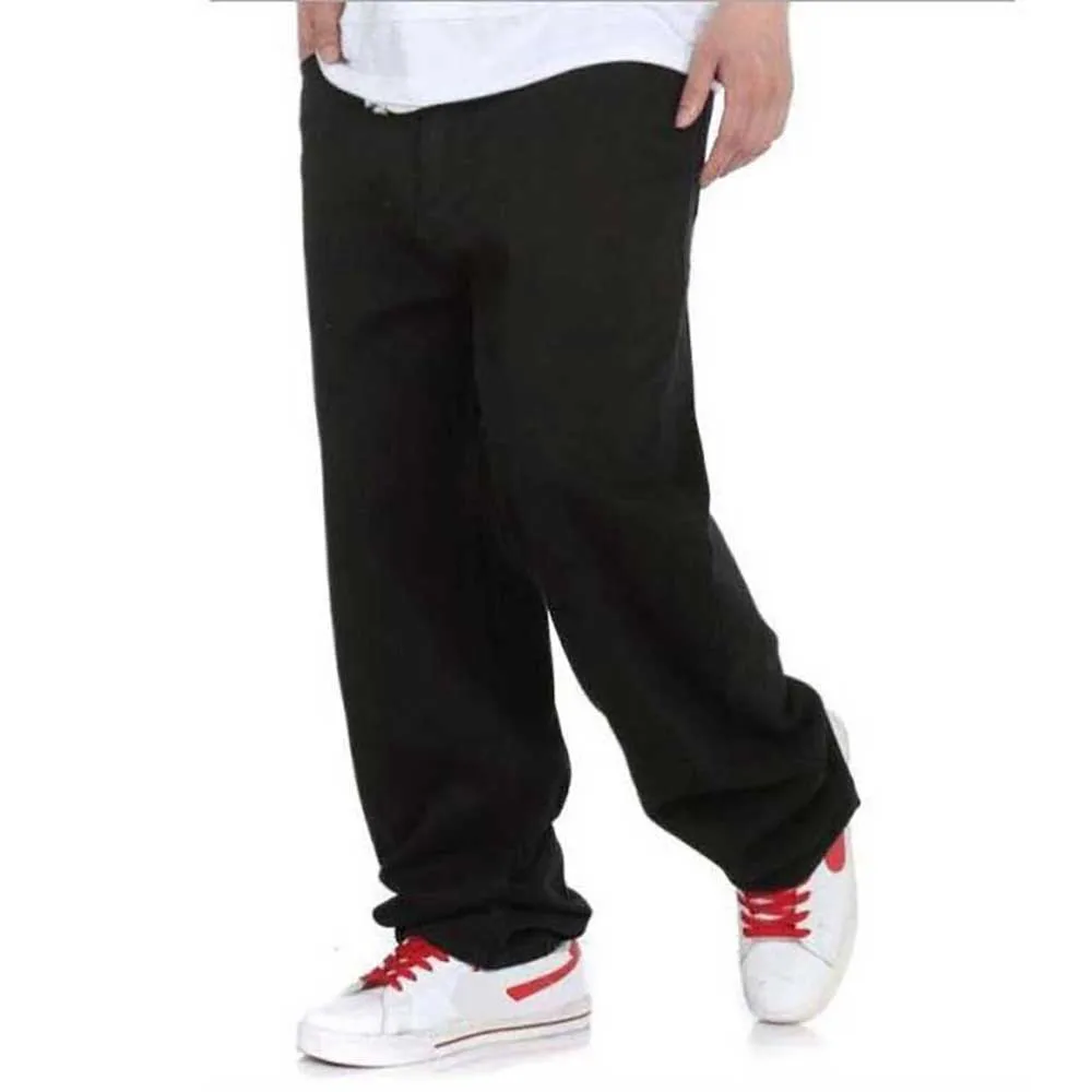 

Big Size Mens Jeans Black Denim Pants Wide Leg Loose Baggy Hip Hop Harem Pants Skateboard Trousers Man Clothes