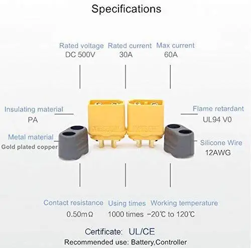 MCIGICM 10 пар разъемов XT60H (обновление XT60) гнездовые и разъемы питания|Соединители| |