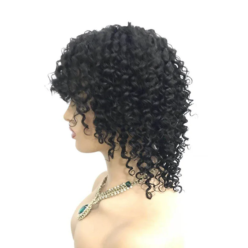 150% плотность бесплатная доставка машина сделал парик бразильский Remy Джерри