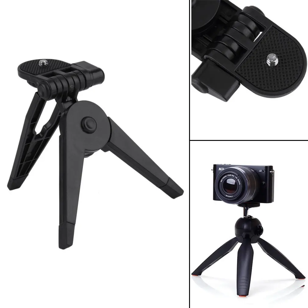 Portable Mini Plastic Foldable Photography Tripod Table Desk Stand Mounting Bracket for Camera Camcorder DSLR SLR Black NEW | Электроника