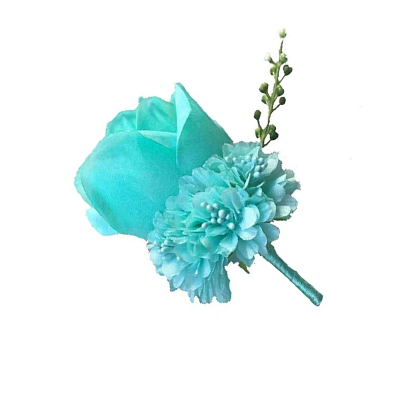 Романтические свадебные корсажи и бутоньерки Шелковый цветок корсажная лента