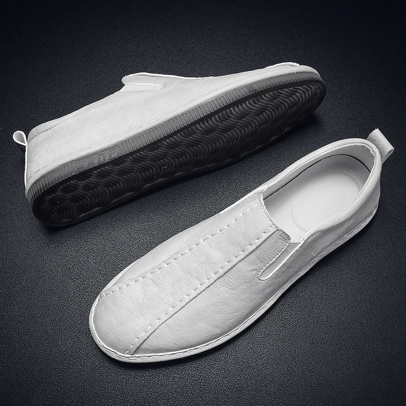 

Slip-on Sneaker Zapatos Casuales Para Hombre Shoes Casual Zapatillas Cuero Man White Breathable Informales