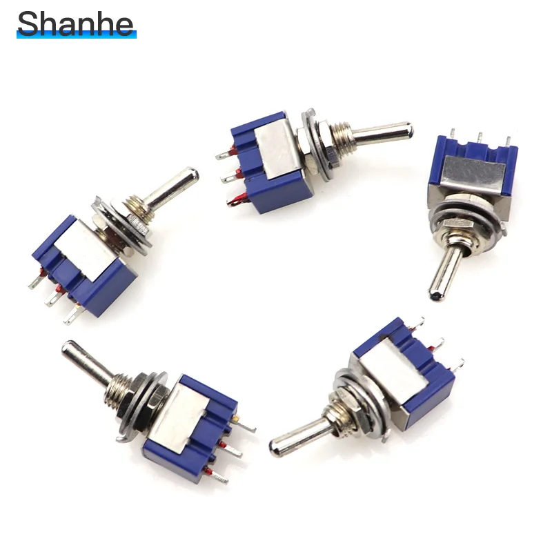 5 шт. мини MTS-102 3-контактный SPDT ON-ON 6A 125VAC миниатюрные тумблеры
