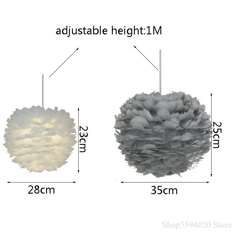 Романтические подвесные светильники с перьями для спальни гостиной подвесной