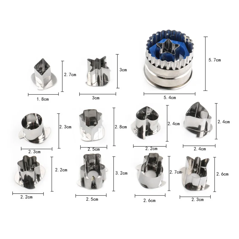 

12pcs/set Cookie Cutters Moulds Stainless Steel Biscuit Mold DIY Fondant Pastry Decorating Baking Kitchen Accessories Tools