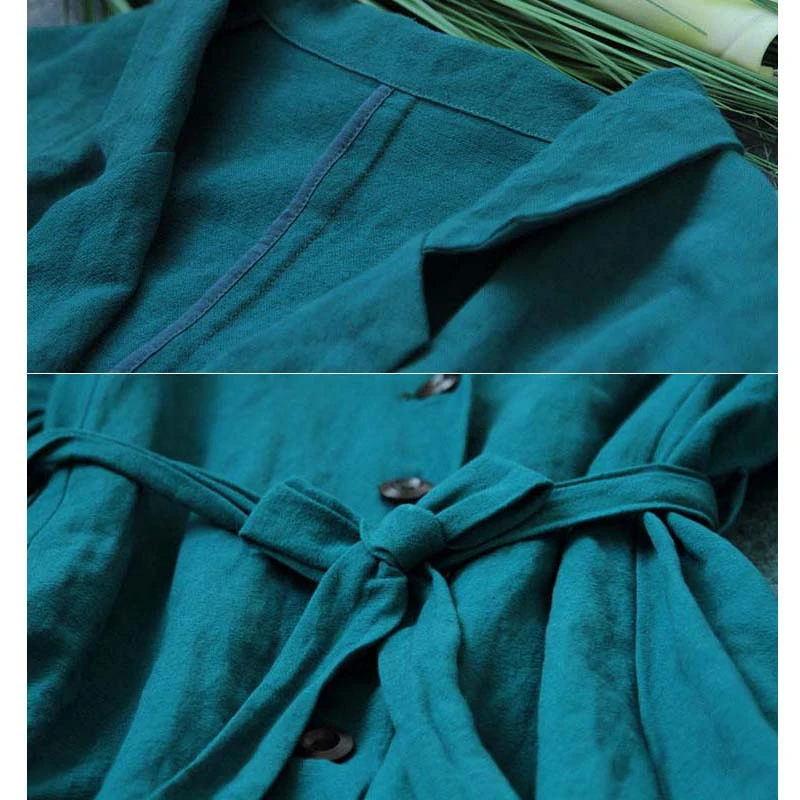 

NINI WONDERLAND Women High Quality Cotton Linen Trench Coat 2021 Spring Autumn Classic Long Coat Female Vintage Retro Outerwear