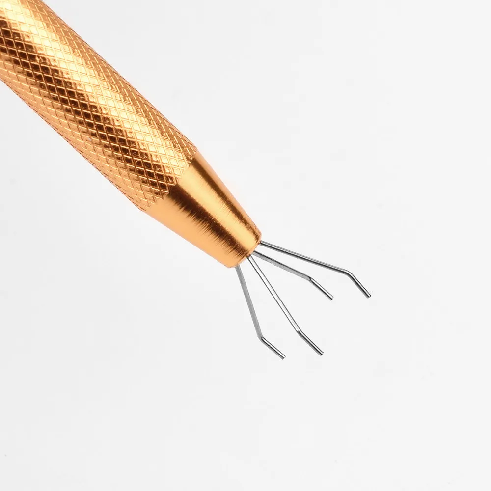 

Microblading 4 Prongs Bead Holder Pick Up Tool Jewelry Bead Grasping Tool Golden Alloy High Precision Body Tattoo Piercing Tool