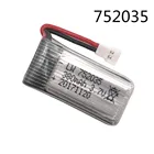 Аккумулятор 3,7 в 380 мАч 752035 Lipo для Hubsan X4 H107 H107L H107D JD385 JD388, запчасти для радиоуправляемого вертолета, квадрокоптера