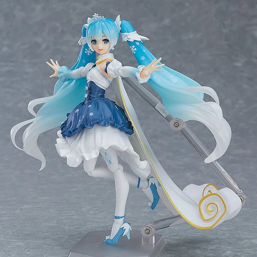 

Anime PVC Action Figure Figma EX-054 Snow Miku Statue Figure Model Toys Collectible Model Toy Figurine
