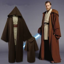 Star Wars Anakin Skywalker Jedi Knight Cosplay Costume Obi Wan Kenobi Shirt+Pants+Belt+Shoulder Strap+Cloak Party Halloween Suit