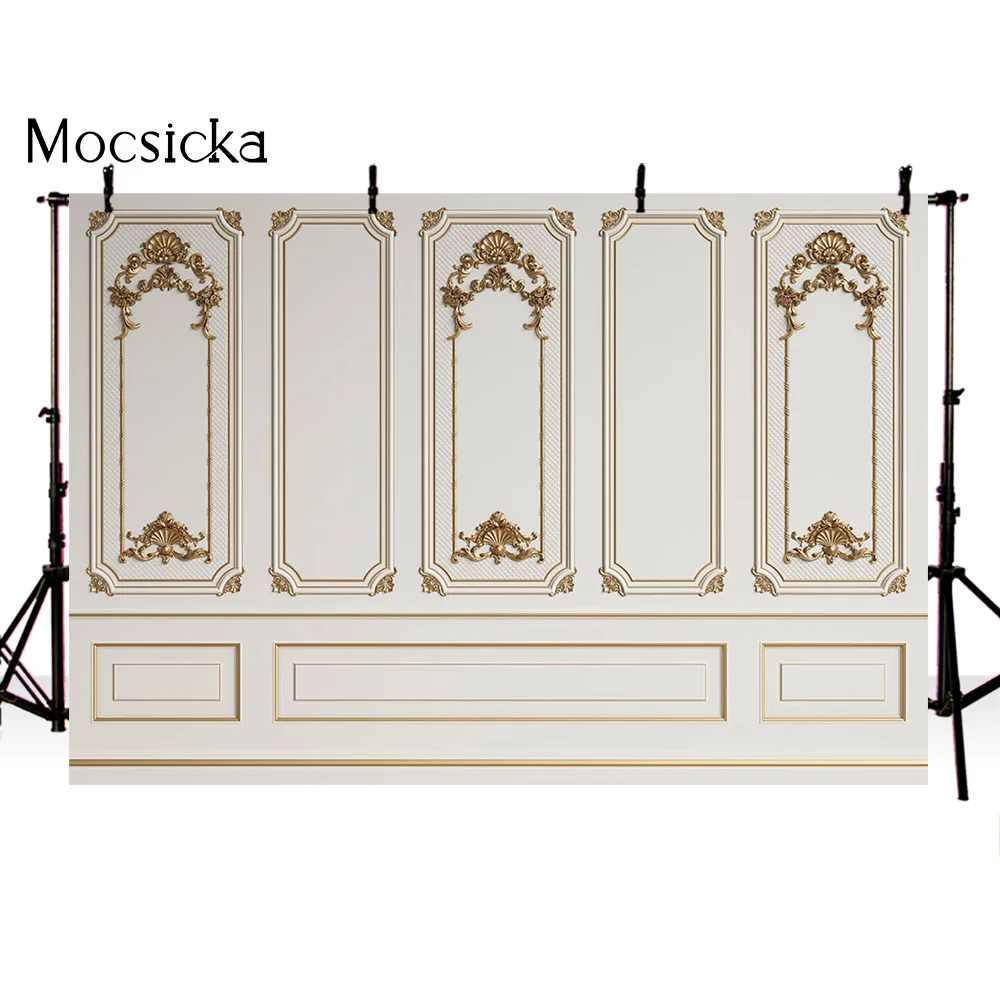 

White European Wall Planks Photography Backdrop Newborn Baby Children Portrait Photo Studio Wood Floor Background Photo Prop