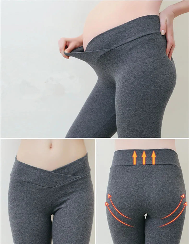 HAPPYPLUS Брюки для беременных с заниженной талией весенние осенние брюки Леггинсы